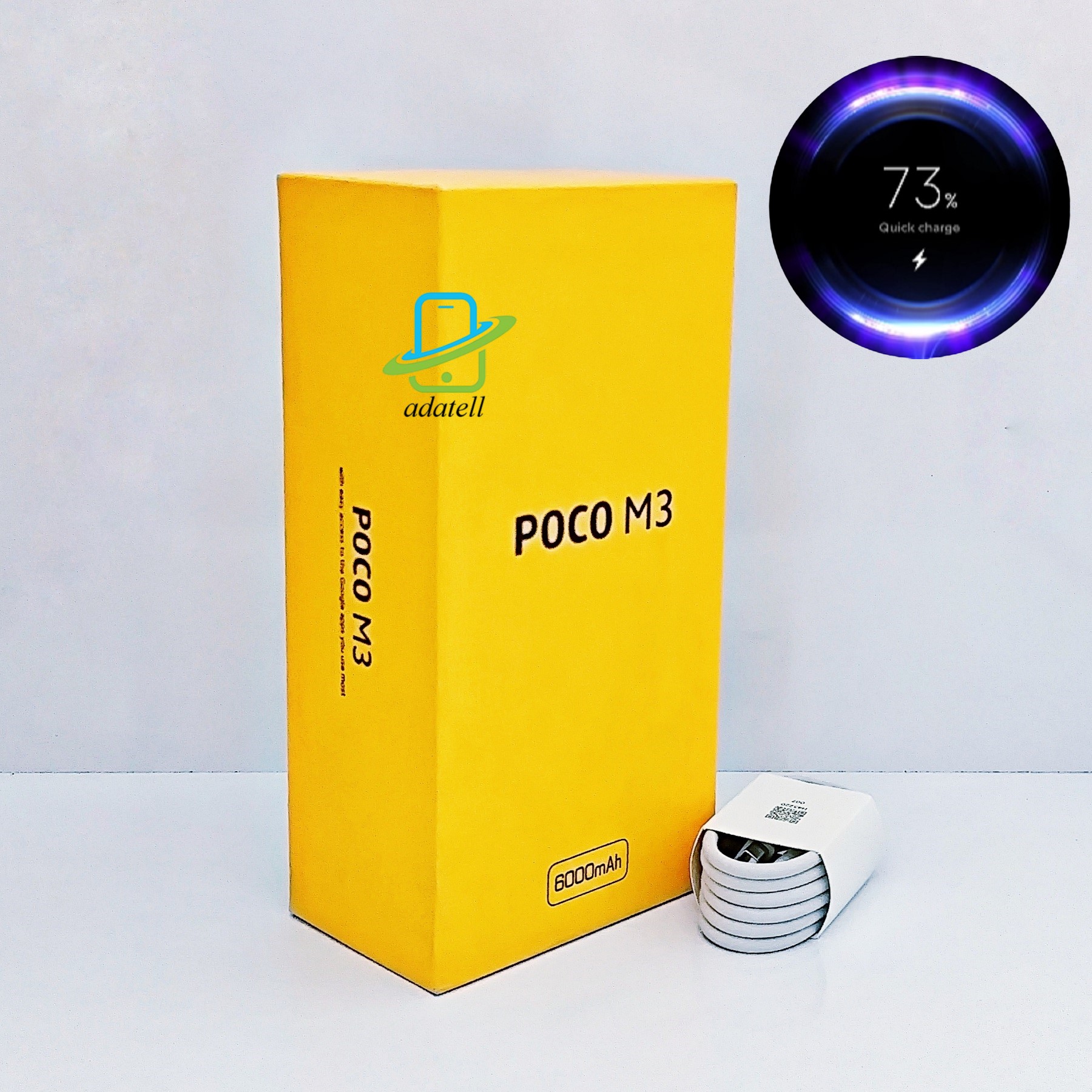کابل اورجینال سرکارتنی 3 آمپر با شارژ فوق سریع پوکو ام 3 شیائومی / Xiaomi Boxed Original Poco M3 3A Super Fast Charge Cable با گارانتی و کارتن مادر